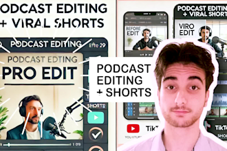 edit your podcast and create viral short clips for tiktok