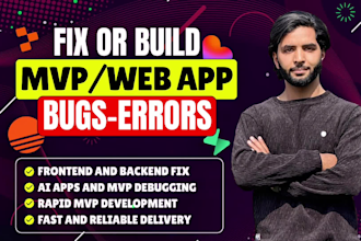 fix bugs or build base44 lovable replit supabase vibe coded website or app