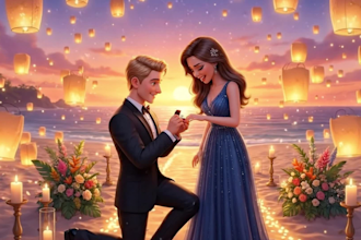3d pixar ai proposal video, romantic storytelling animation and love story