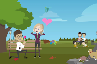 create romantic love story, animated wedding invitation, and music video