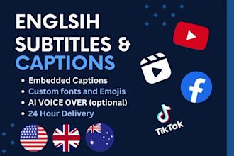 add subtitles, closed captions to short and long videos