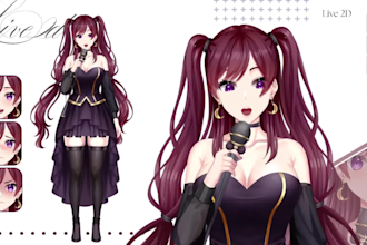 make high quality live2d anime model vriod vrm avatar rigging for vtuber studio