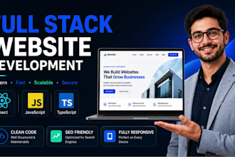create a modern react website for your business