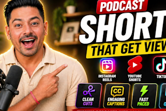 edit podcasts and make youtube shorts, instagram reels