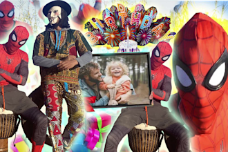 wish happy birthday with spiderman  birthday and song