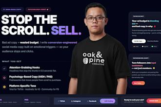 craft persuasive ad copy for tiktok, fb, and instagram ads