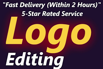 edit, redesign, redraw, and update, adjust logo