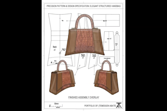 design professional laser cut patterns for leather goods