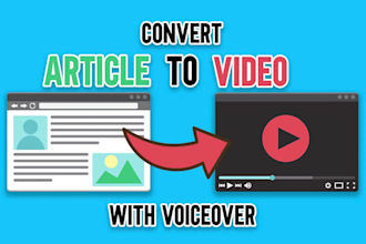 convert blog post, article or story into video with voice over