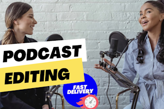 do podcast editing video audio
