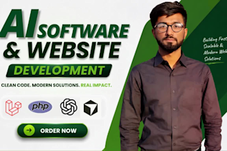 build ai web application, develop ai software, and create full stack website