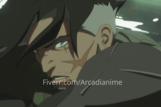 do 2d music video, 2d animated video, short film, 2d anime fighting, meme coin