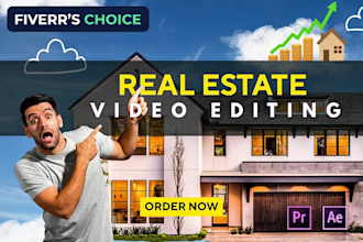 make stunning real estate promos video editing for you