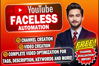 create top 10 faceless youtube automation videos with SEO as your growth manager