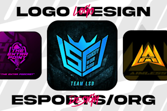 make best gaming initial concept logo of team discord twitch