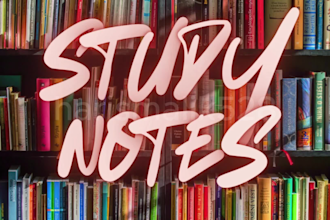 prepare study notes and guides for your course material