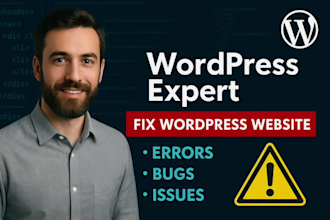 fix wordpress bugs, remove malware, recover hacked site, and secure it