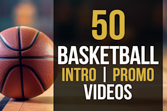 create 50 basketball logo intro promo videos