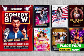 design a professional business, party flyer, event flyer or church flyer in 7hrs