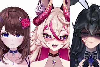 create custom live 2d vtuber model anime commission vtuber rigging vbridger vlog
