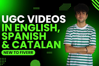 create ugc video tiktok ads in english, spanish or catalan