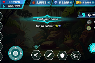 design high quality game ui ux designs for your games