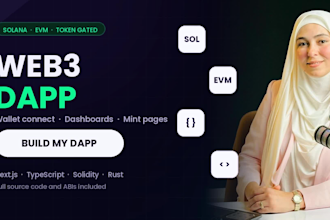 develop your solana dapp, token gated website or web3 game dashboard