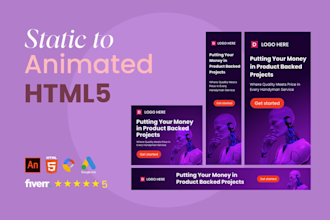 design dynamic animated HTML5 banner ads