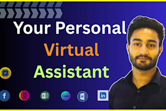 be your creative virtual assistant VA lead generation, web research, data entry