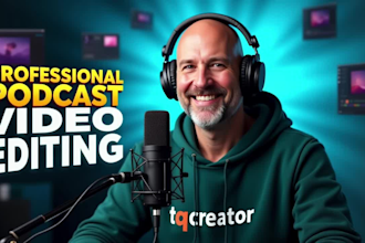 professionally do podcast video editing with intro snippet