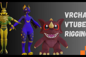 rig your 3d character, model, vrchat avatar and 3d vtuber avatar