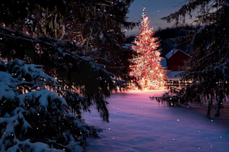 create HD winter and christmas relaxing music video for youtube