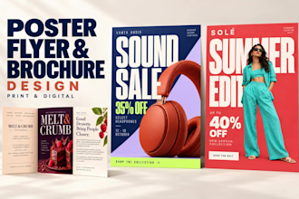 design flyers, posters, leaflets and brochures