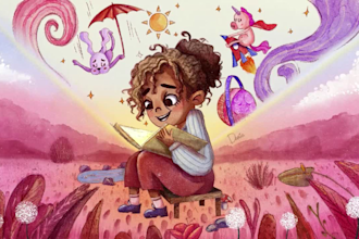 create a cute watercolor children book and cover to print or amazon KDP