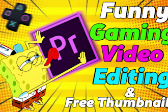 do funny gaming video editing and free thumbnail