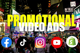 create promotional marketing video or commercial short video ads for business