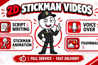 make stick figure and stickman animation for youtube
