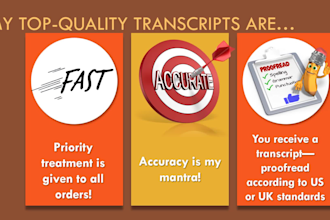transcribe your english audio or video