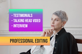 edit a talking head video or interview