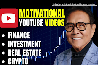 create finance, investment, crypto motivational youtube videos