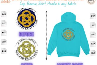 do embroidery digitizing design into vp3 dst pes jef file in few hrs