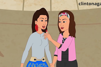 create 2d animation video, 2d cartoon animation, 2d cartoon music video