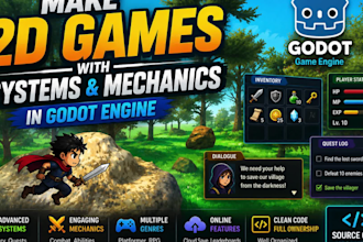 make 2d games with systems and mechanics in godot engine