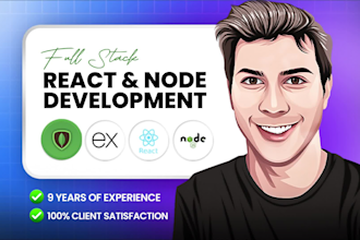 I will develop modern full stack web apps using react and nodejs