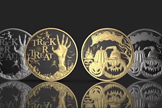 sculpt printable 3d coin 3d model bas relief medallion 3d coin design