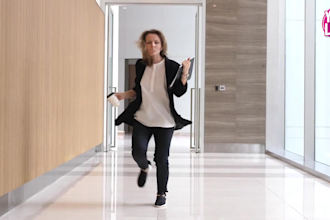 create funny business woman dance video to prompt your sales