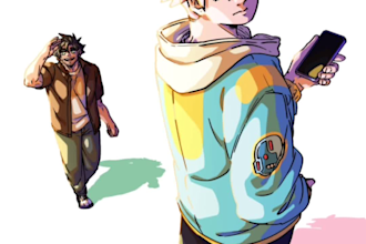 draw anime comic art commissions in my style