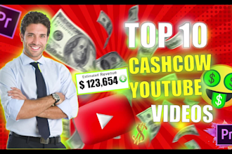 edit youtube cashcow videos and top 10 videos