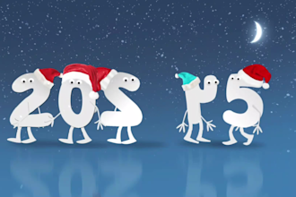 create amazing funny new year greeting video for 2026