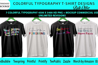make custom and trendy typography tshirt design
